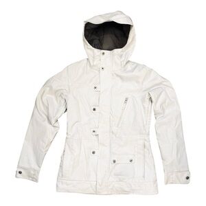 Burton Dry Ride Women’s White Ski Snowboard Hooded Jacket